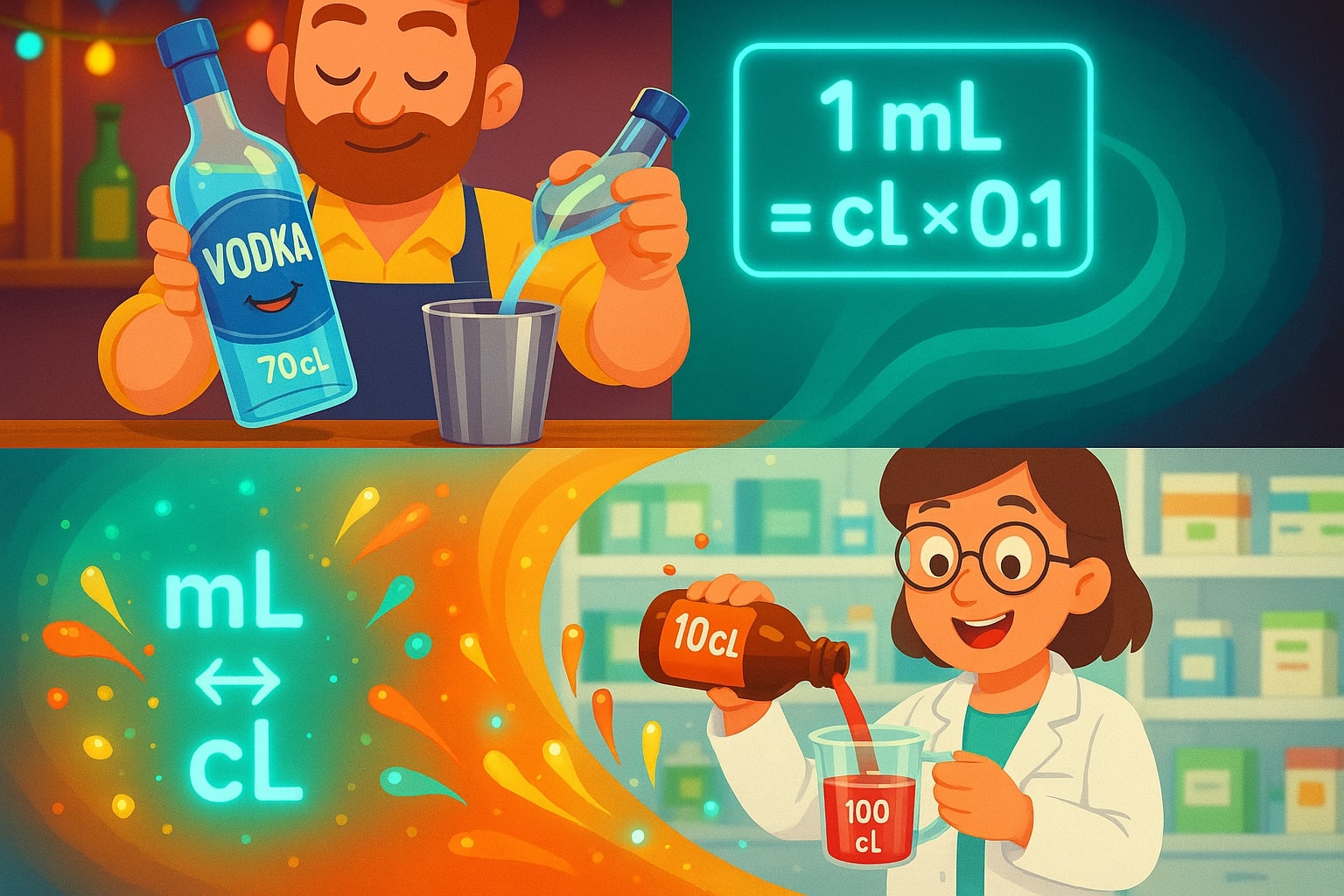 Milliliters to Centiliters Converter