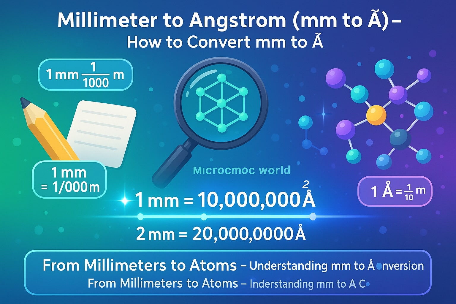 Millimeters to Angstroms Converter