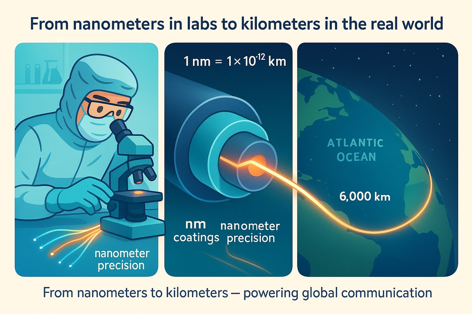  Nanometers to Kilometers Converter