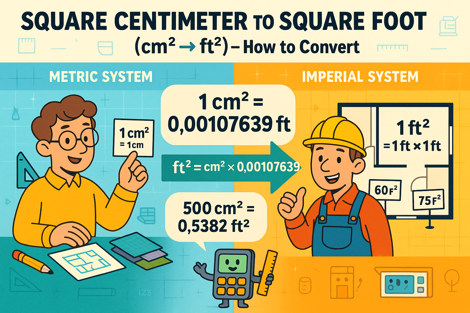  Square centimeter to Square foot Converter