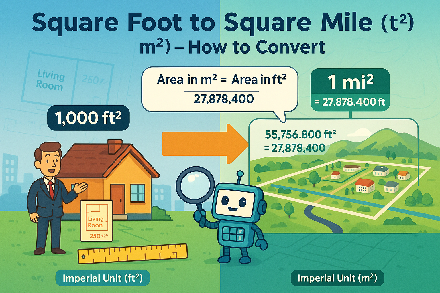 Square Foot to Square Mile Converter