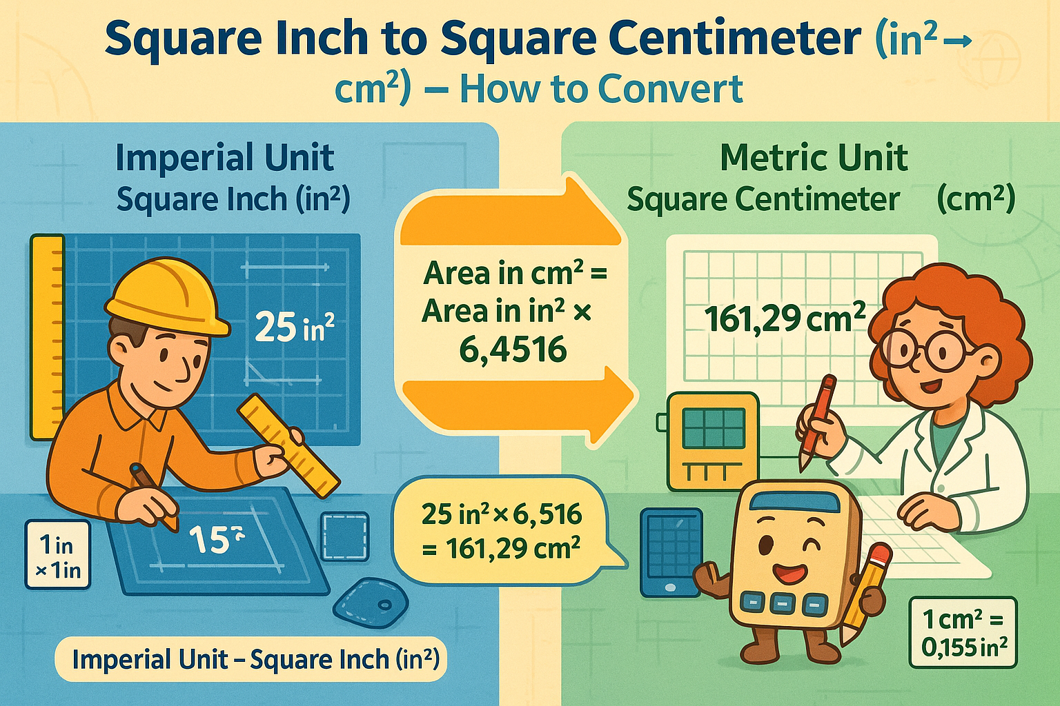 Square Inches to Square Centimeters Converter