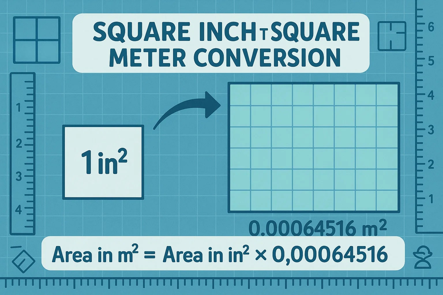 Square Inch to Square Meter Converter