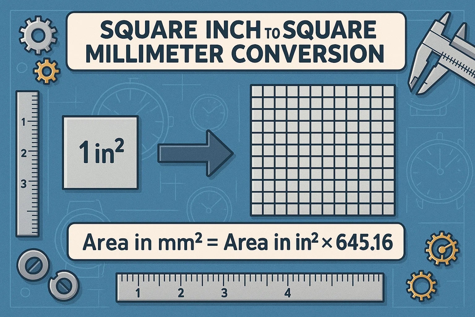 Square Inch to Square Millimeter Converter