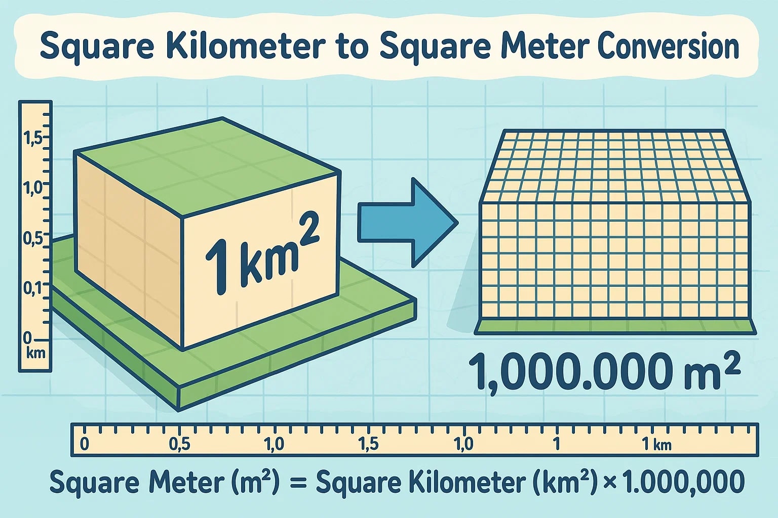 Square Kilometers to Square Meters Converter