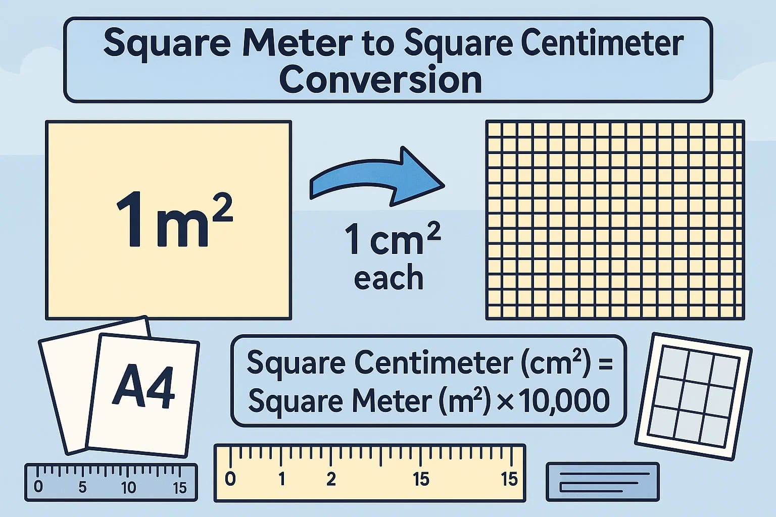 Square Meters to Square Centimeters Converter