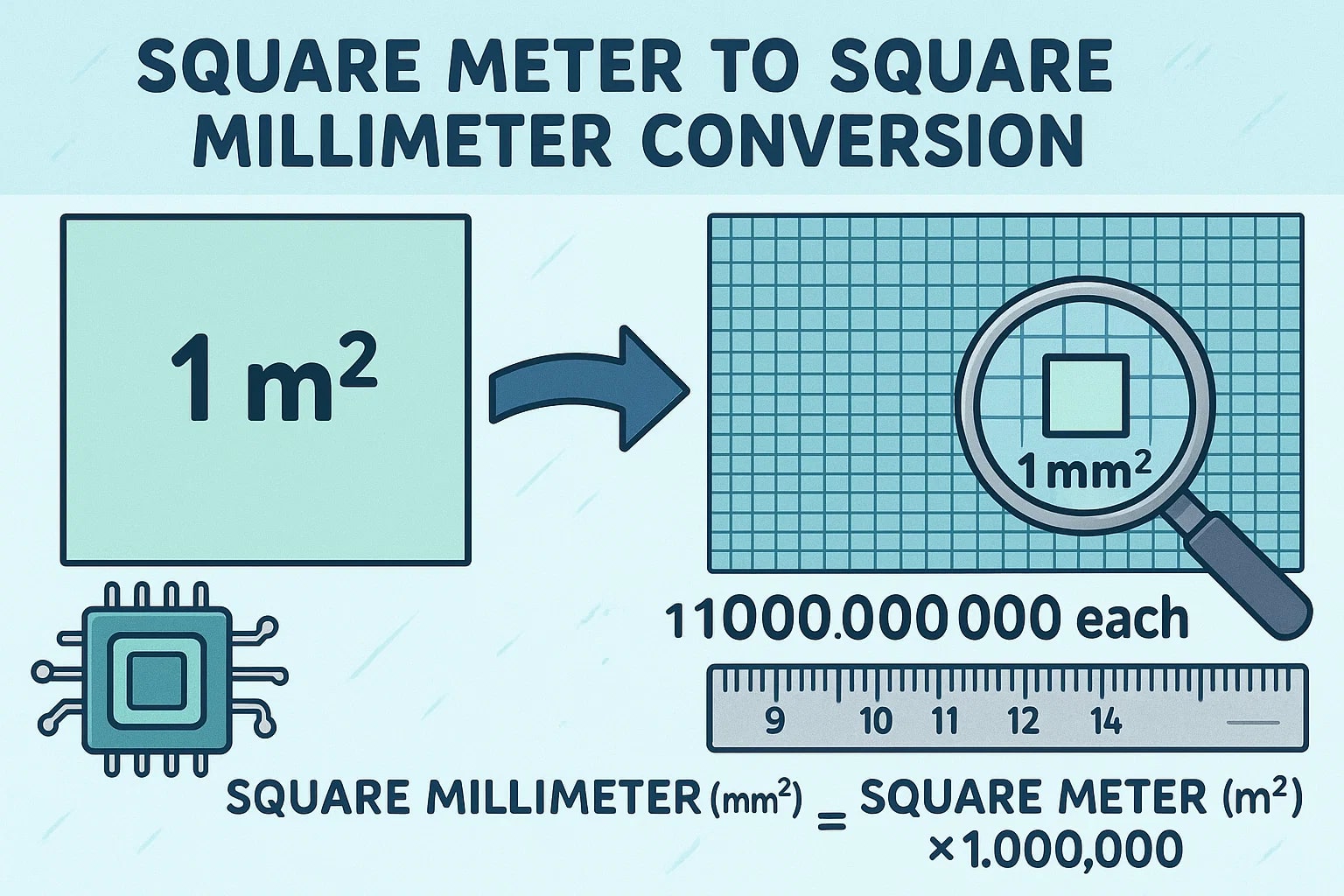 Square Meters to Square Millimeters Converter