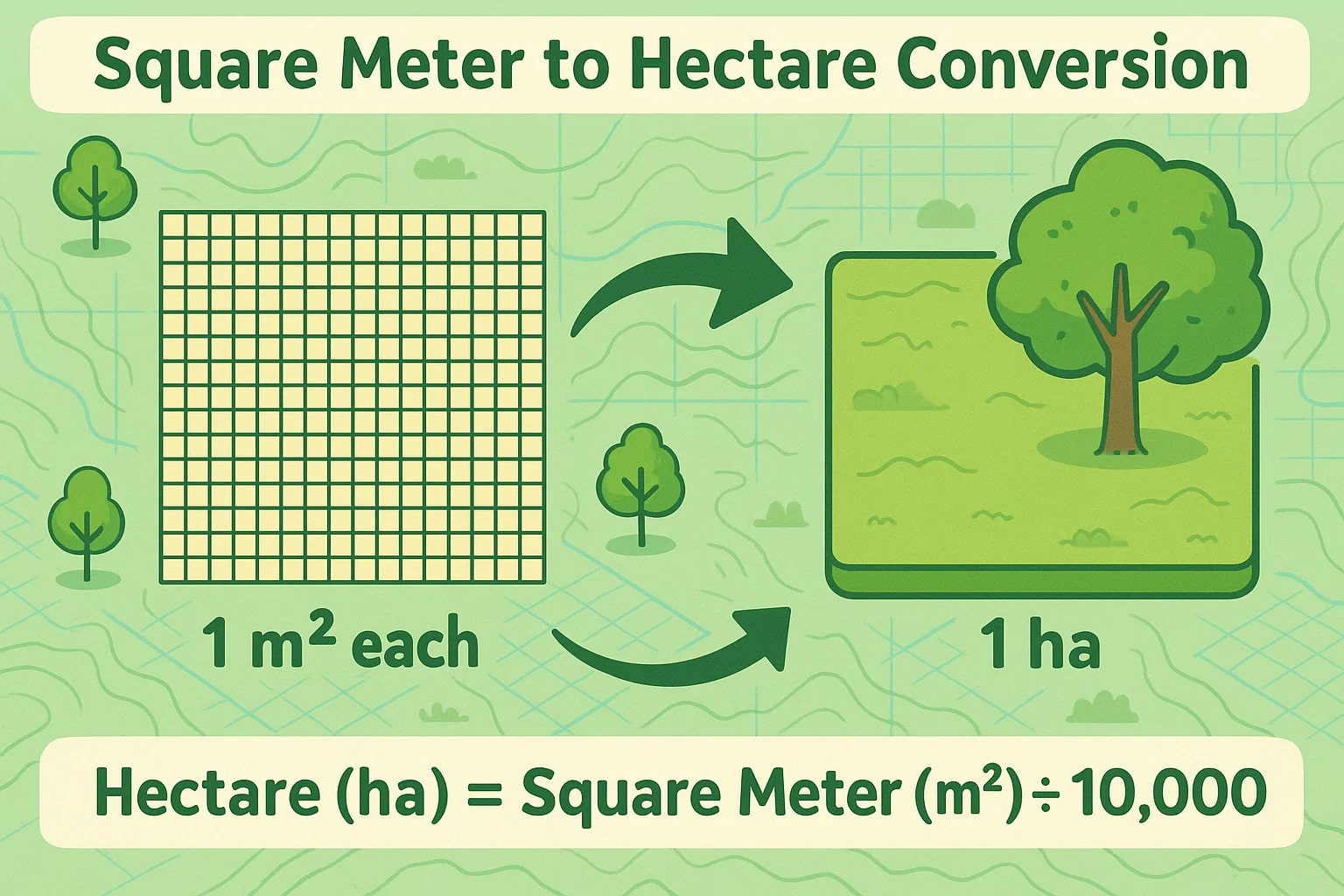 Square Meters to Hectares Converter