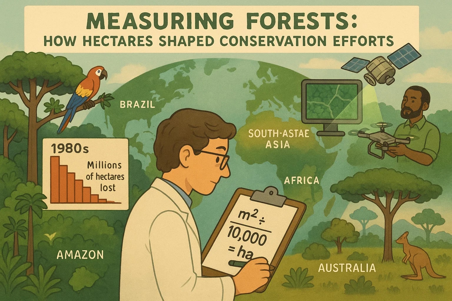 Square Meters to Hectares Converter
