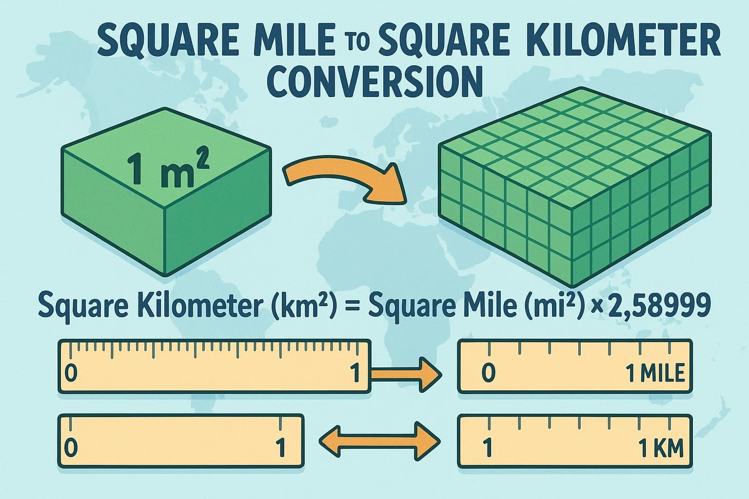Square Miles to Square Kilometers Converter