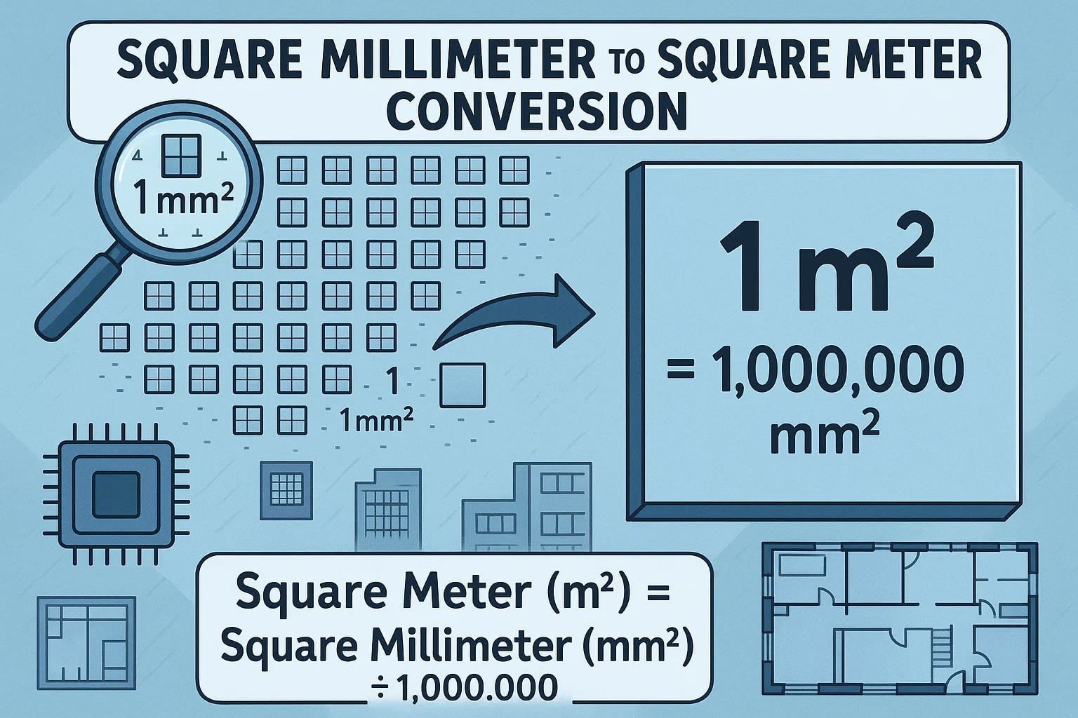 Square Millimeters to Square Meters Converter