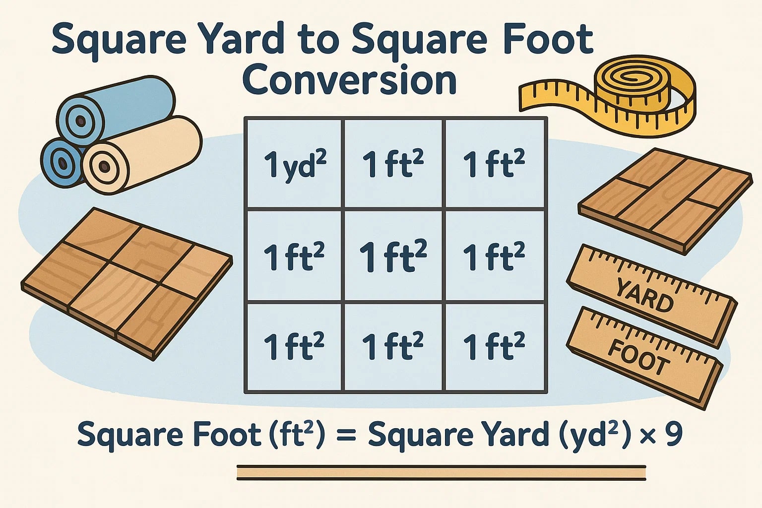 Square Yards to Square Feet Converter