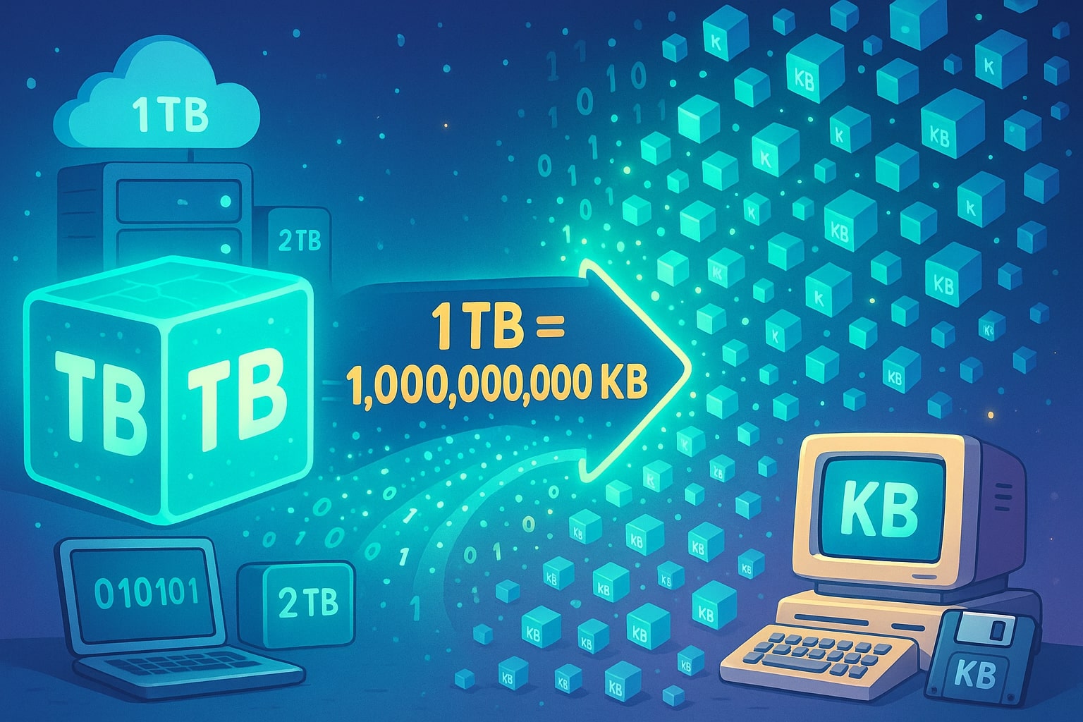 Terabytes to Kilobytes Converter