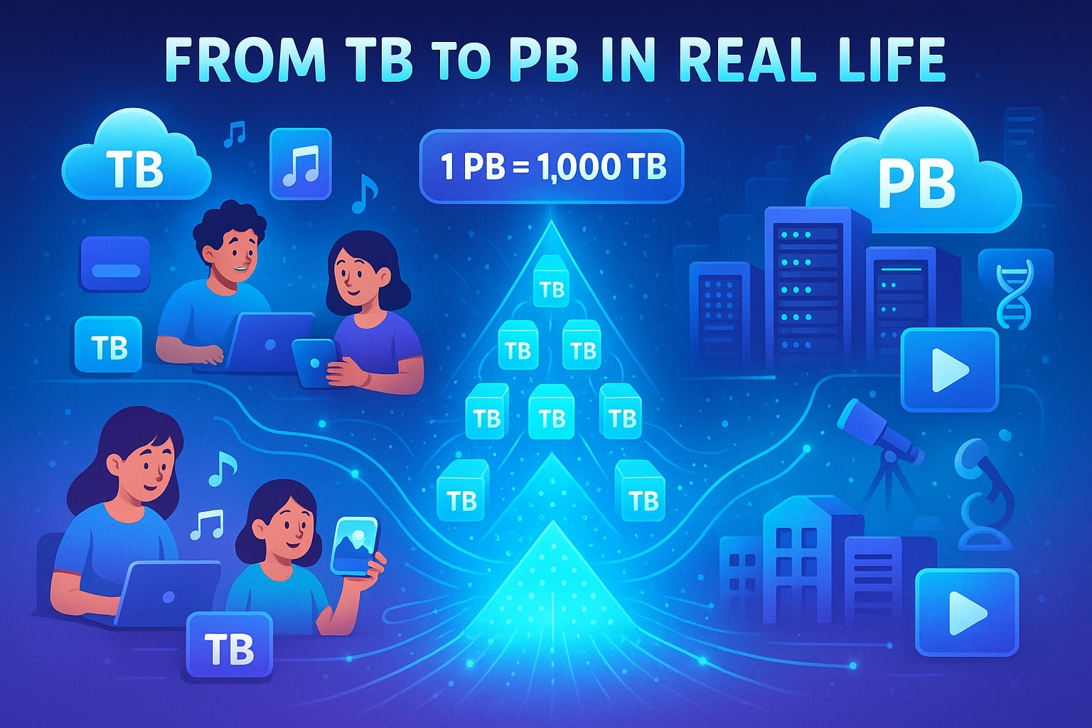 Terabytes to Petabytes Converter