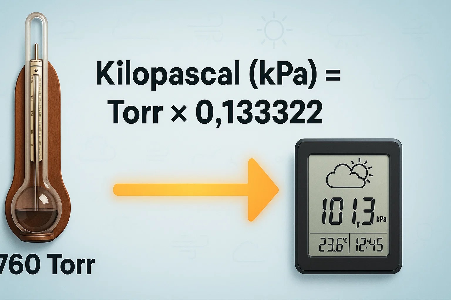 Torrs to Kilopascals Converter