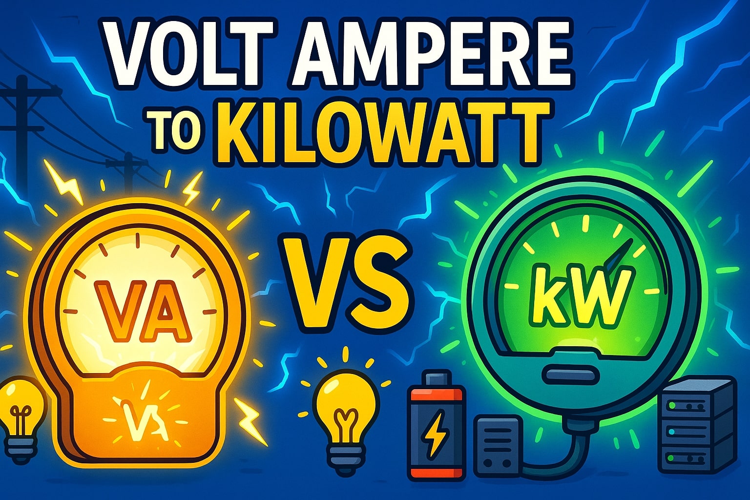 Volt Amperes to Kilowatts Converter