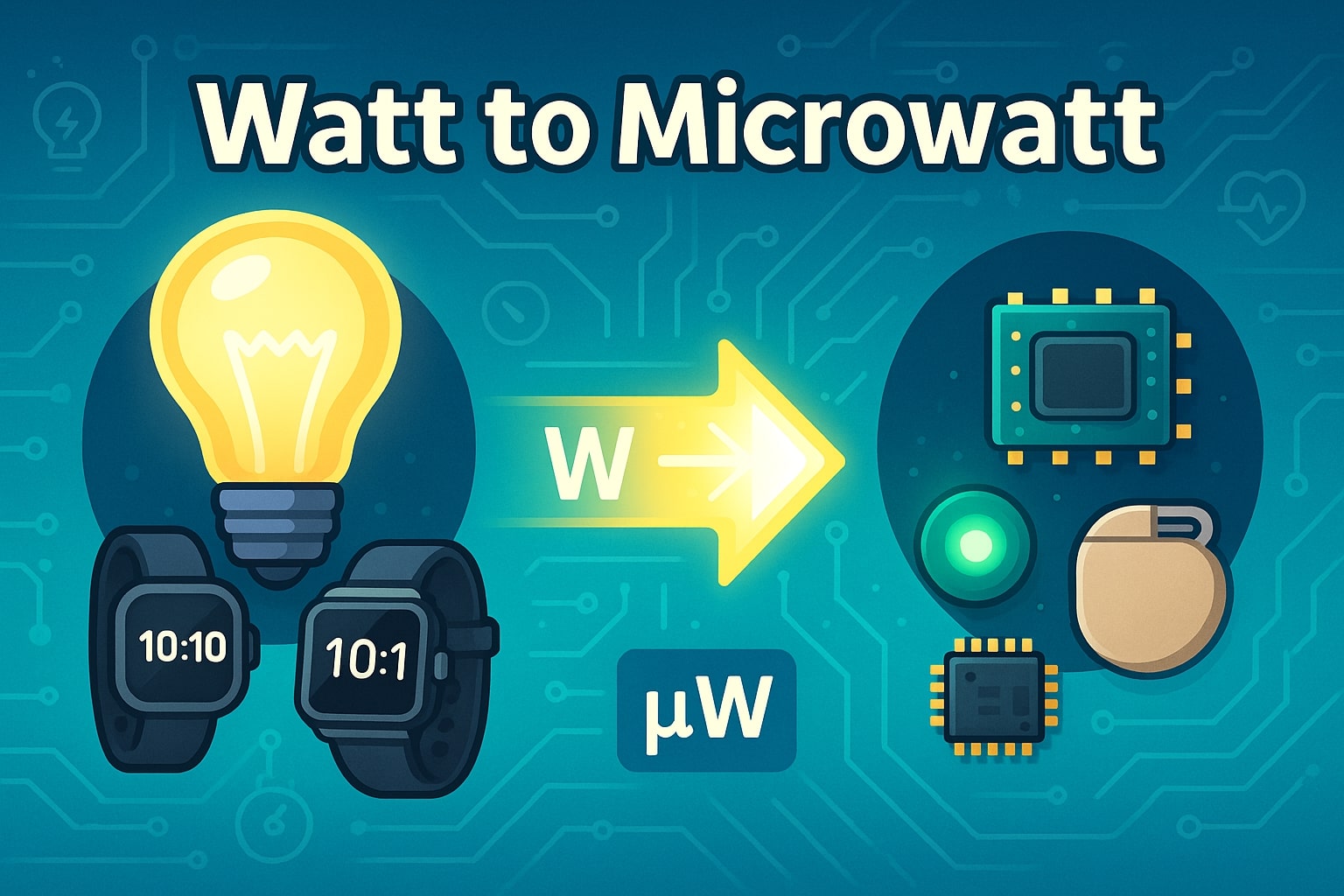 Watts to Microwatts Converter
